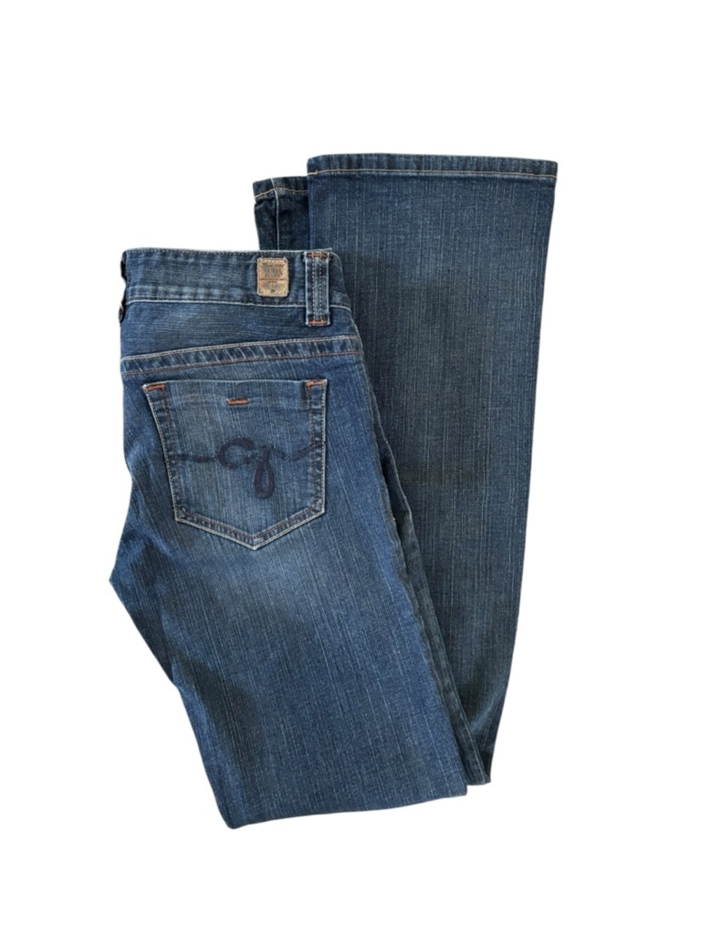 Y2K Vintage Guess Daredevil Low Rise Bootcut Jean Sz 28X33 Med Wash Stretch